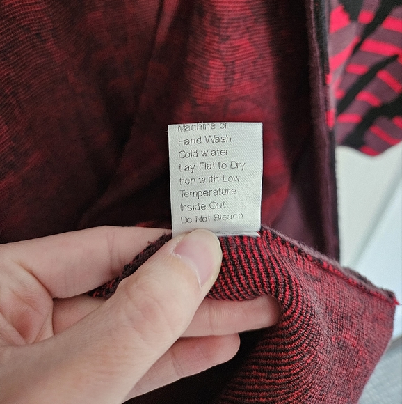 MING WANG Red Auburn Open Front Jacket in Animal Pattern Cozy Knit NWT Size S - Picture 13 of 14